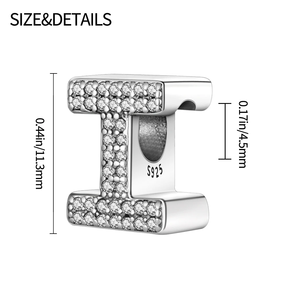 Fit Qikaola Bracelets Charms Plata De Ley 925 Silver 26 Alphabet Letters Charms Beads For Women Fine DIY Birthday Jewelry Gifts
