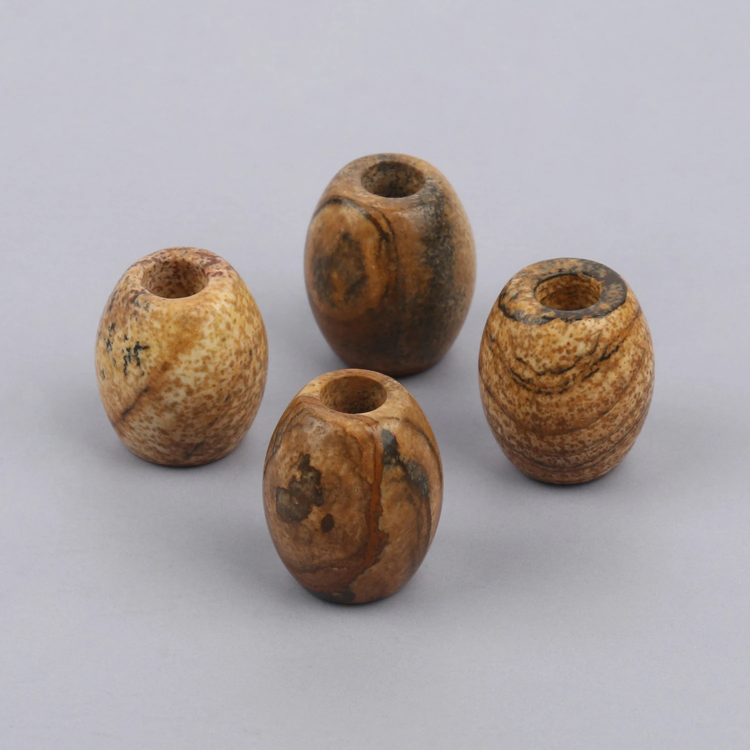 1pcs Natural Stone Turquoise Wood Jasper Opal 16x18mm Big Hole Oval Shape Loose Beads For Crafts DIY Jewelry Making Necklace