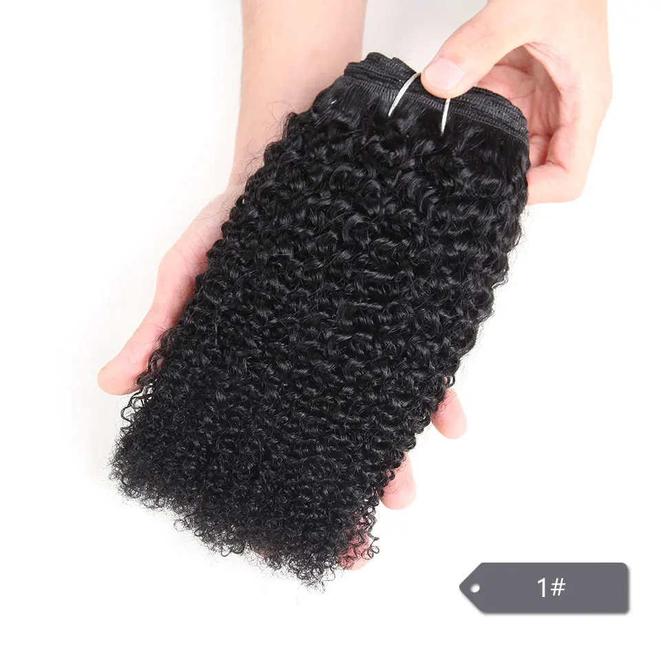 Sleek Afro Kinky Weave Curly Hair 1 Piece Only Brazilian Human Hair Weave Bundles Deal #27 #30 Red Remy Hair Extension Free Ship