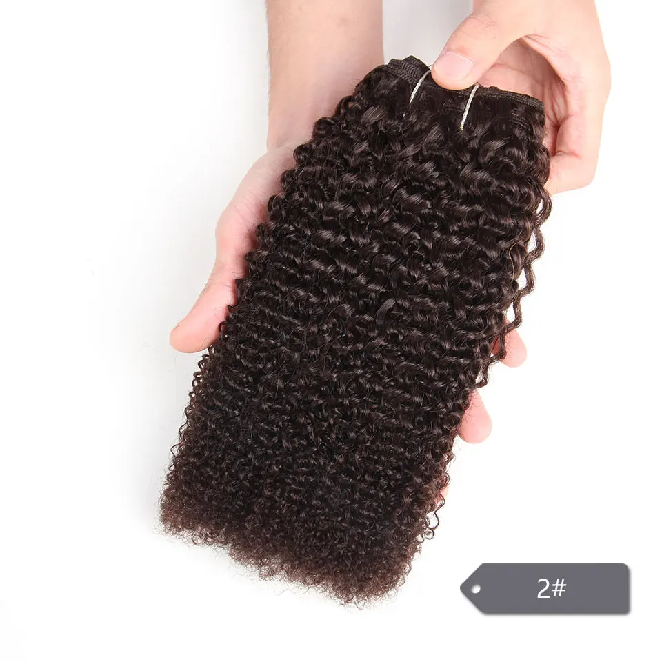 Sleek Afro Kinky Weave Curly Hair 1 Piece Only Brazilian Human Hair Weave Bundles Deal #27 #30 Red Remy Hair Extension Free Ship