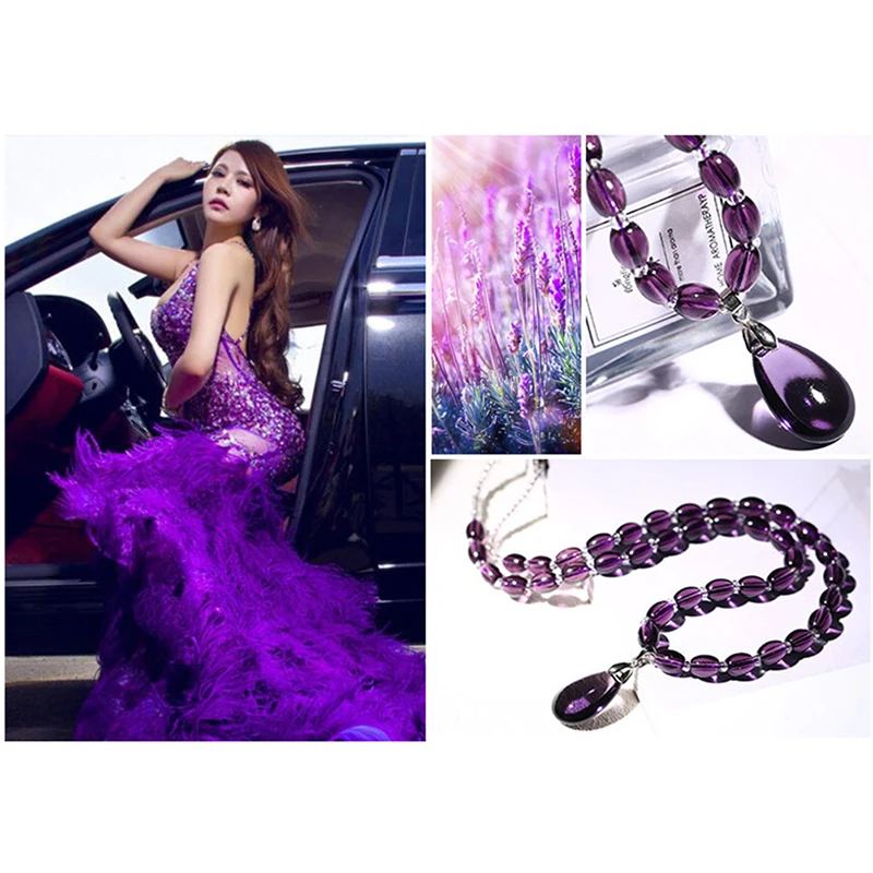 Amethyst Necklace Crystal Bracelet Craft Crystal Decorativas Raw Stone Jewelry Fashionable atmosphere