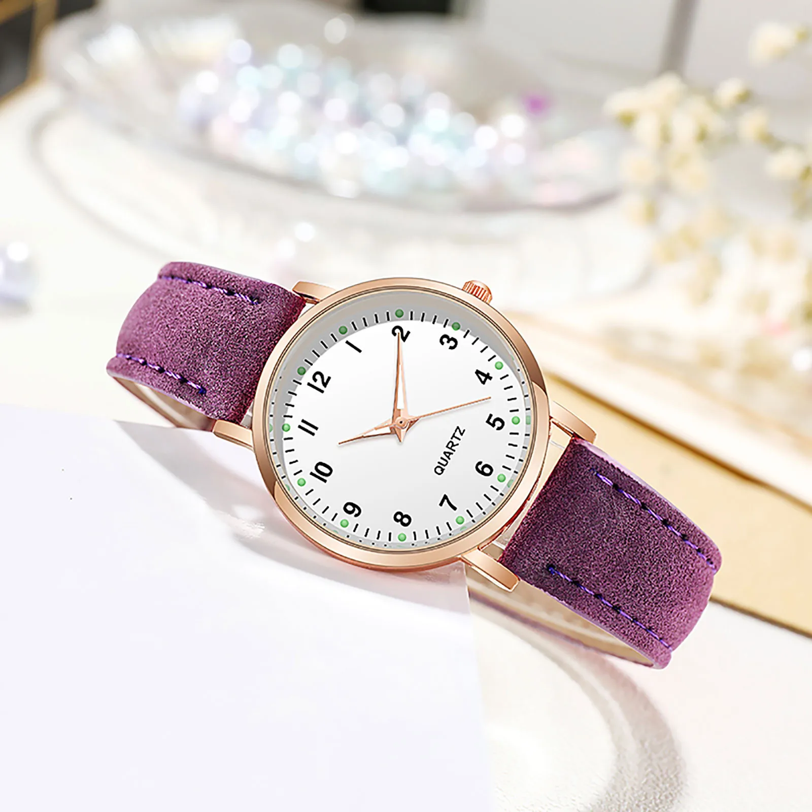 Luxury Watches For Women Diamond-studded Luminous Retro Female Watch Ladies Belt Back Light Quartz Wristwatches Montre Femme