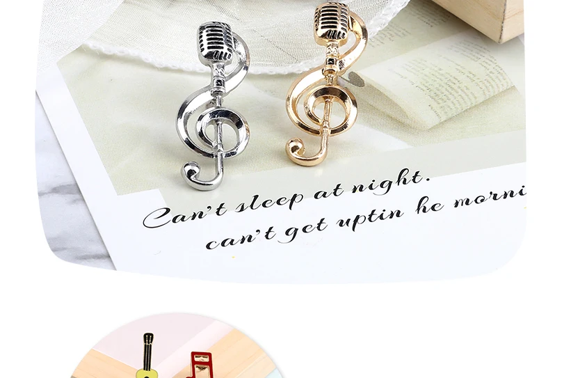Cool Music Note Enamel Brooches Fashion Guitar Microphone Metal Badges Piano Notes Lapel Pins Musician Jewelry Gifts for Friends