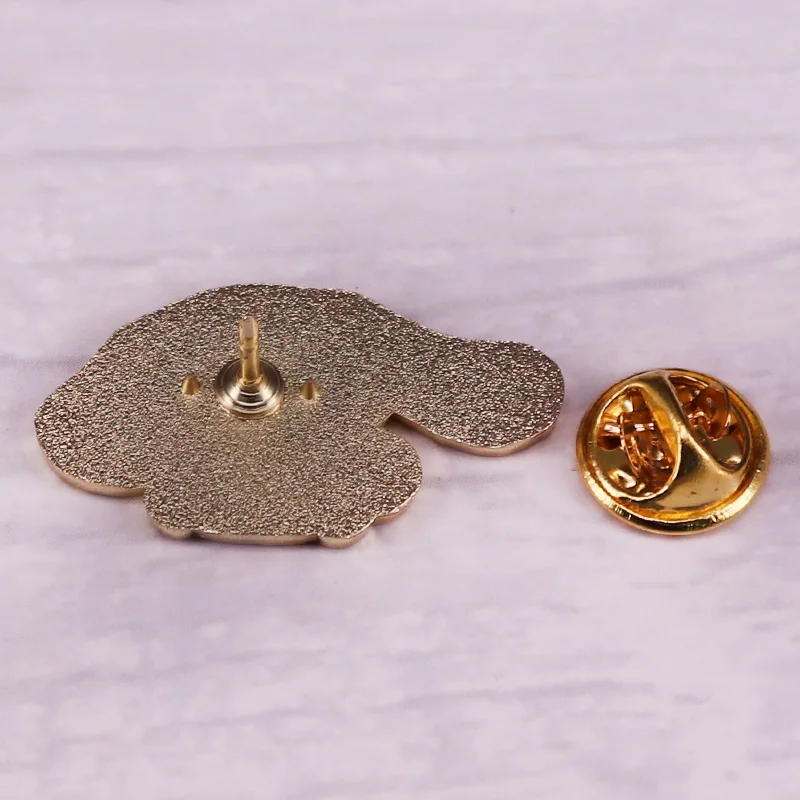Cute Big Eared Dog With Bear Brooch Cartoon Mascot Badge Shirt Backpack Decoration