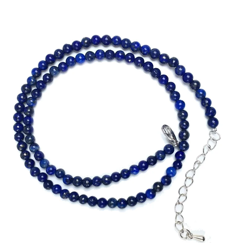 Natural 4mm Crystal Quartz Tourmaline Lapis Lazuli Beads Necklace Garnet Multiple Colors Gifts for Girls Fashion Bracelet Choker