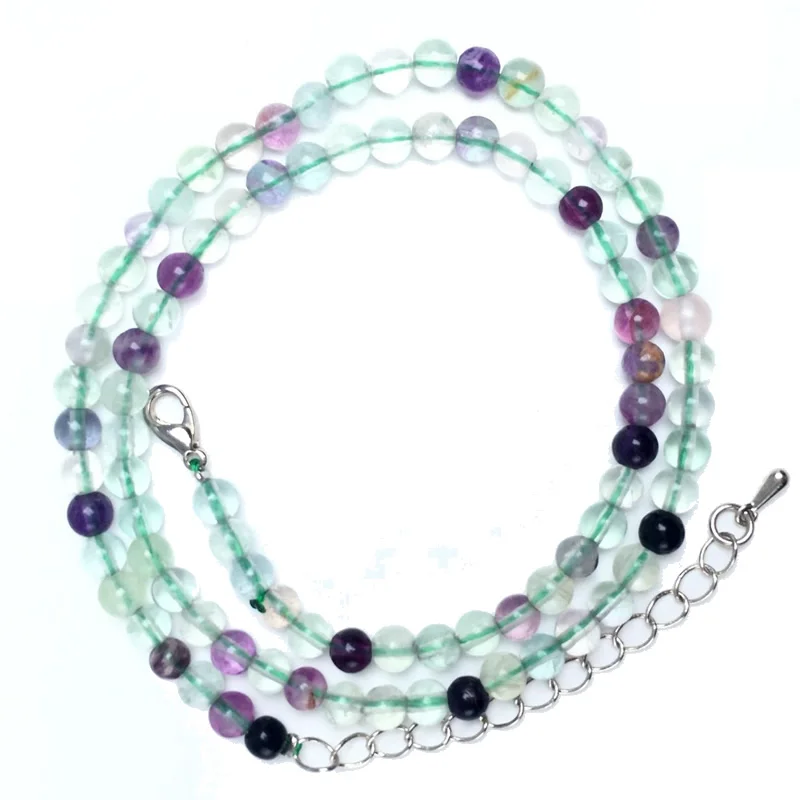 Natural 4mm Crystal Quartz Tourmaline Lapis Lazuli Beads Necklace Garnet Multiple Colors Gifts for Girls Fashion Bracelet Choker