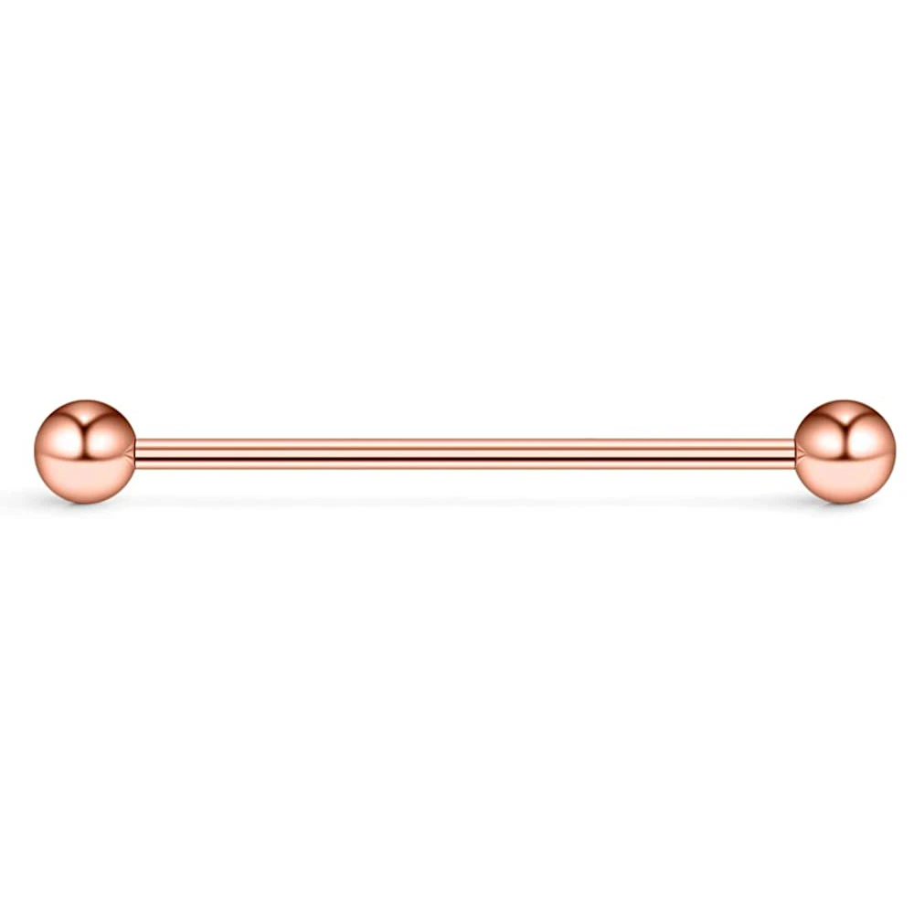 WKOUD Balls Cone Gauge Industrial Barbell Cartilage Earring Body Piercing Jewelry 35mm 38mm 40mm