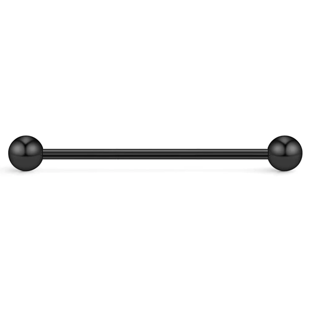 WKOUD Balls Cone Gauge Industrial Barbell Cartilage Earring Body Piercing Jewelry 35mm 38mm 40mm