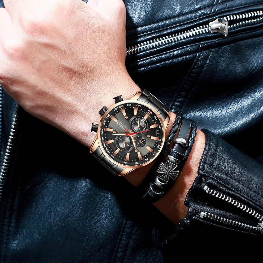 CURREN New Mens Watches Quartz Business Waterproof Watch Man Watches Top Brand Luxury WristWatch Men Chronograph Reloj Hombre