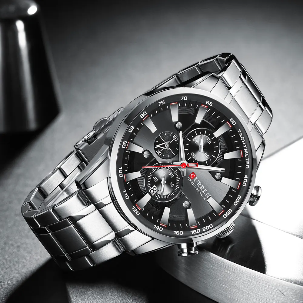 CURREN New Mens Watches Quartz Business Waterproof Watch Man Watches Top Brand Luxury WristWatch Men Chronograph Reloj Hombre