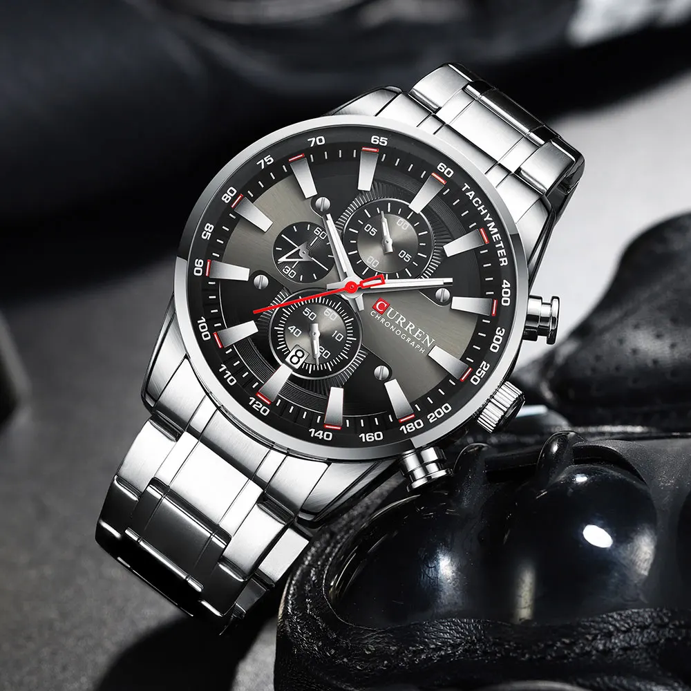 CURREN New Mens Watches Quartz Business Waterproof Watch Man Watches Top Brand Luxury WristWatch Men Chronograph Reloj Hombre