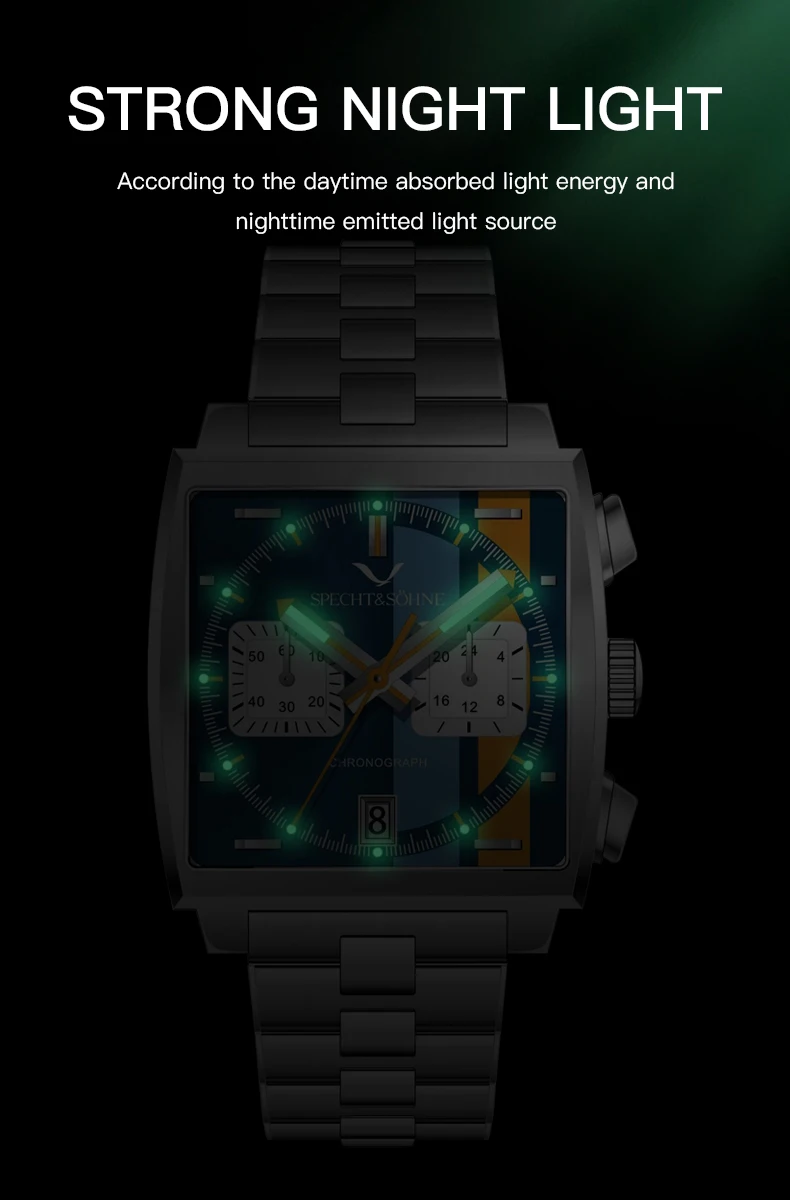 2025 Specht & Sohne New Arrivals Mens Watches Top Brand Luxury Stainless Steel Japan VK64 Chronograph Male Quartz Wristwatches