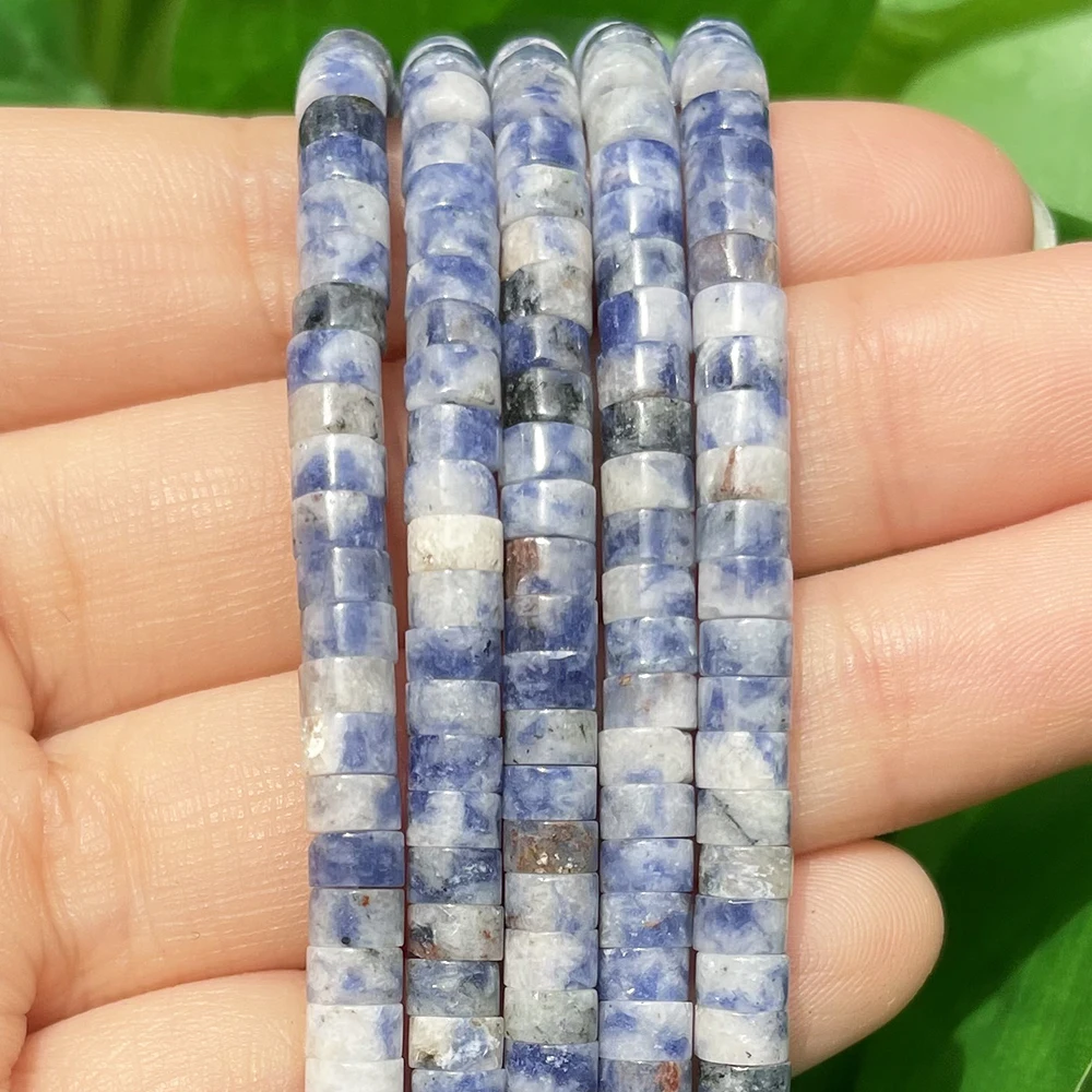 Natural Turquoises Quartz Lapis Lazuli Rondelle Spacer Beads 4*2mm Flat Round Disc Stone Beads for Jewelry DIY Making Bracelet