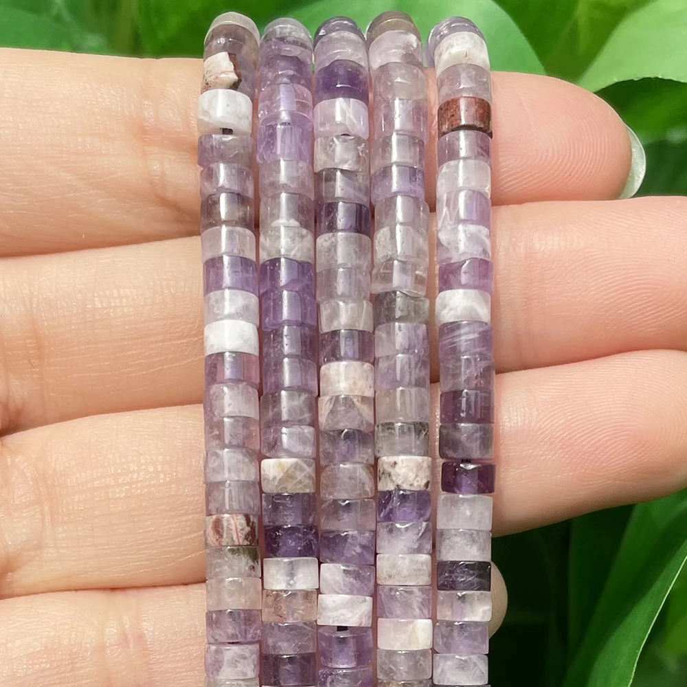 Natural Turquoises Quartz Lapis Lazuli Rondelle Spacer Beads 4*2mm Flat Round Disc Stone Beads for Jewelry DIY Making Bracelet