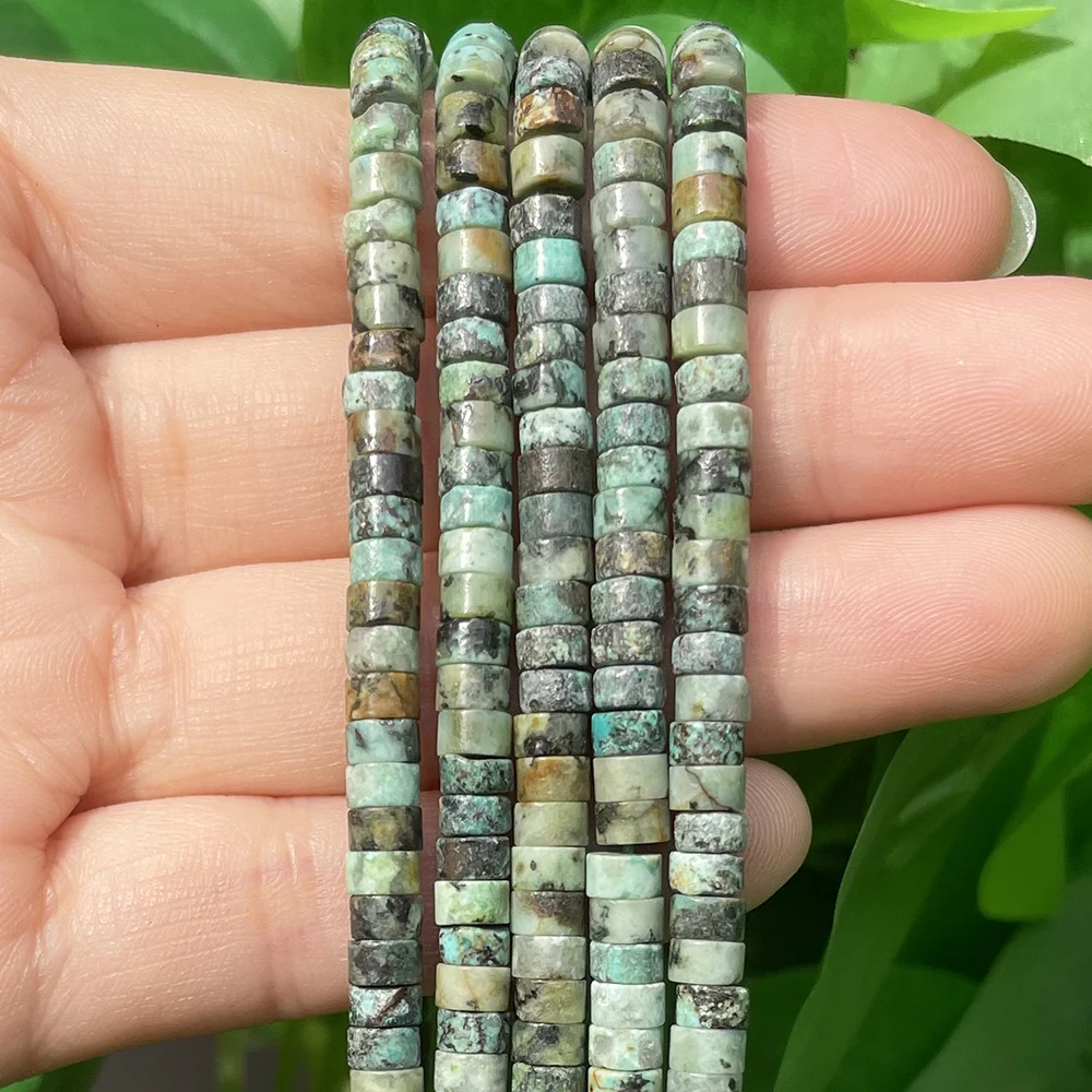 Natural Turquoises Quartz Lapis Lazuli Rondelle Spacer Beads 4*2mm Flat Round Disc Stone Beads for Jewelry DIY Making Bracelet