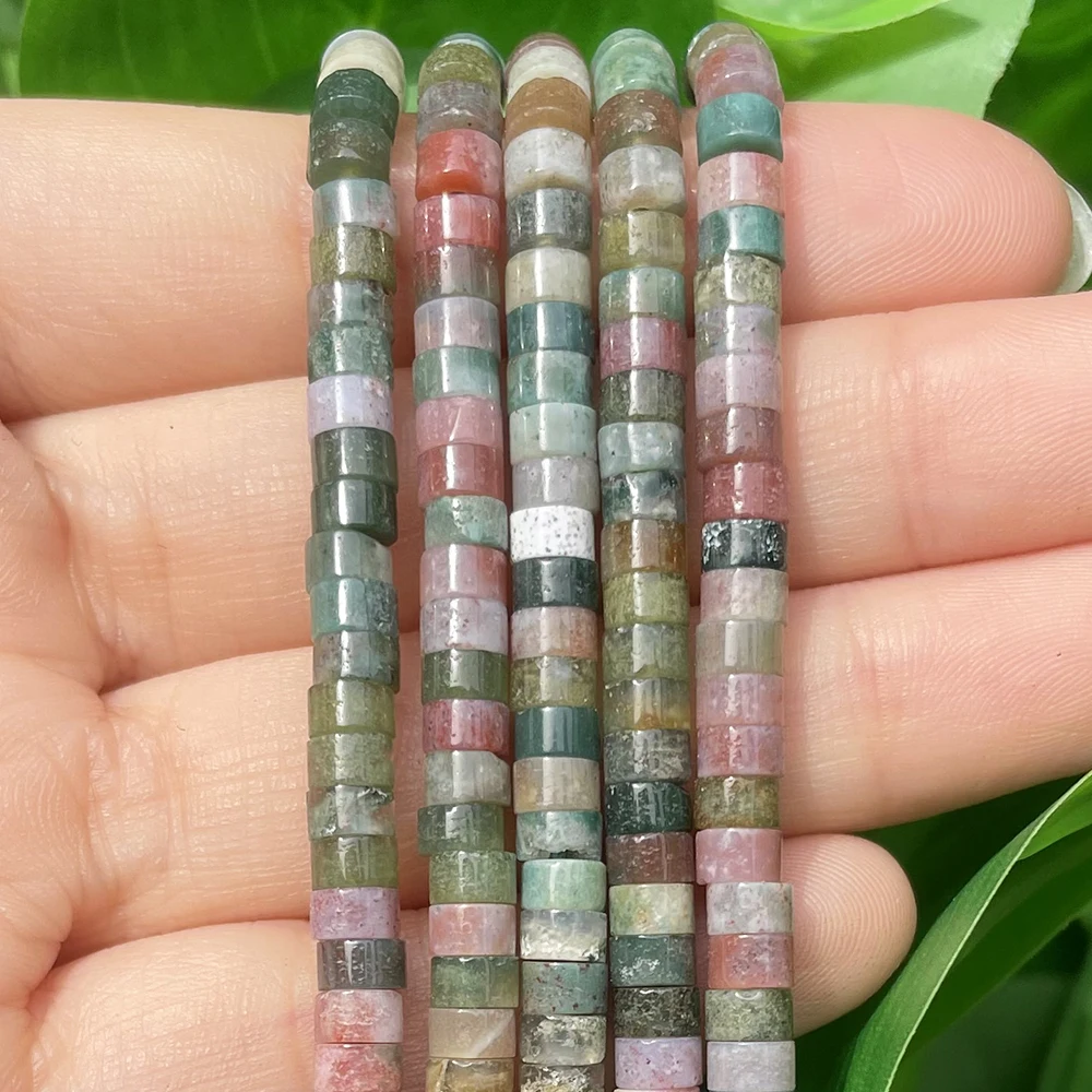 Natural Turquoises Quartz Lapis Lazuli Rondelle Spacer Beads 4*2mm Flat Round Disc Stone Beads for Jewelry DIY Making Bracelet