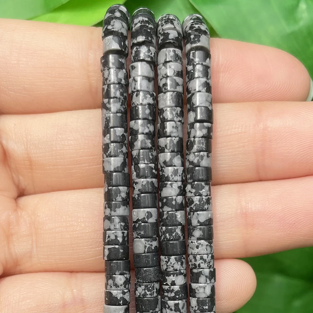 Natural Turquoises Quartz Lapis Lazuli Rondelle Spacer Beads 4*2mm Flat Round Disc Stone Beads for Jewelry DIY Making Bracelet