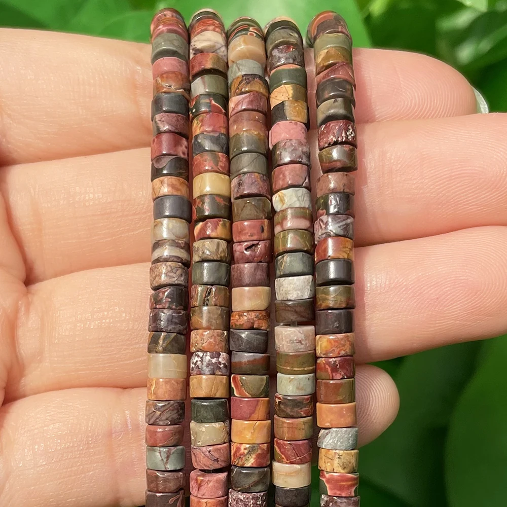 Natural Turquoises Quartz Lapis Lazuli Rondelle Spacer Beads 4*2mm Flat Round Disc Stone Beads for Jewelry DIY Making Bracelet
