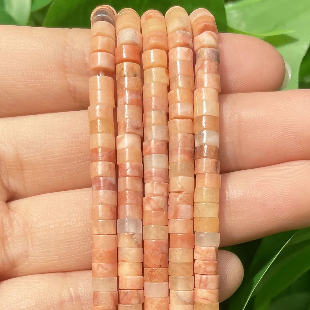 Natural Turquoises Quartz Lapis Lazuli Rondelle Spacer Beads 4*2mm Flat Round Disc Stone Beads for Jewelry DIY Making Bracelet