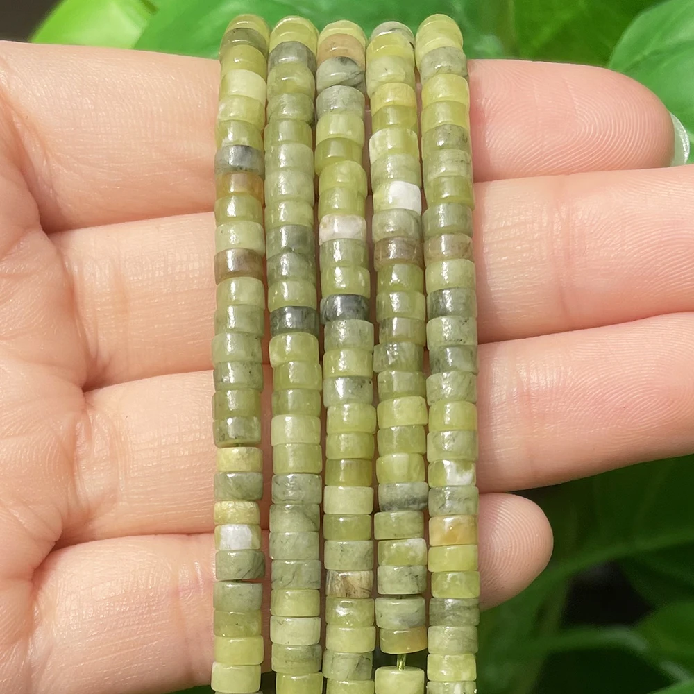 Natural Turquoises Quartz Lapis Lazuli Rondelle Spacer Beads 4*2mm Flat Round Disc Stone Beads for Jewelry DIY Making Bracelet