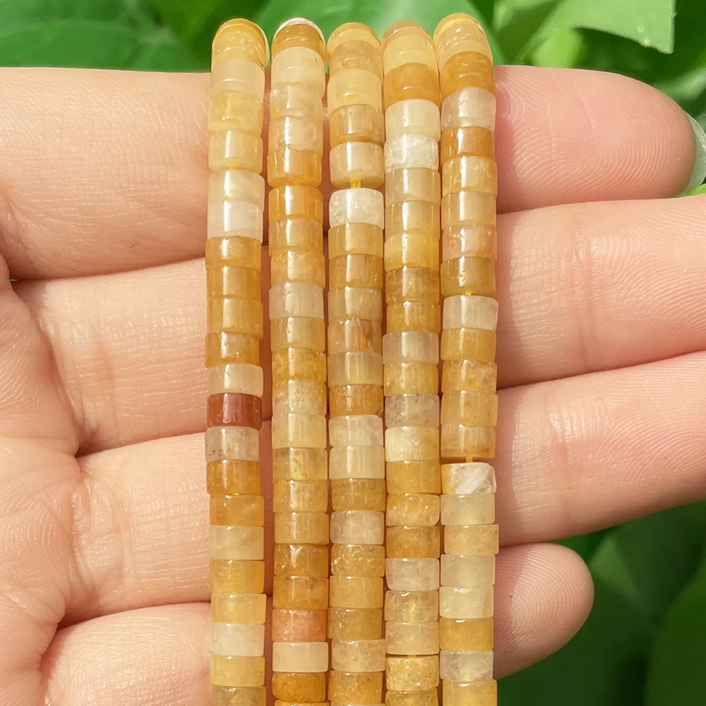 Natural Turquoises Quartz Lapis Lazuli Rondelle Spacer Beads 4*2mm Flat Round Disc Stone Beads for Jewelry DIY Making Bracelet