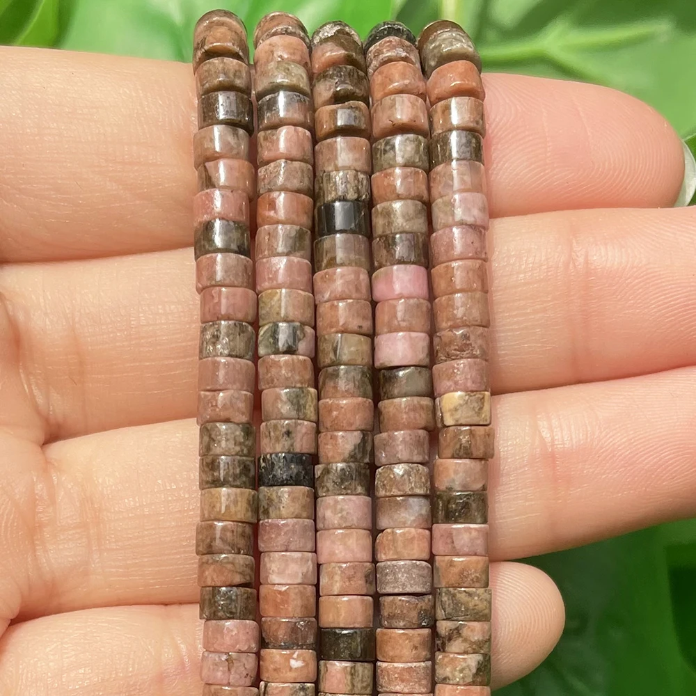 Natural Turquoises Quartz Lapis Lazuli Rondelle Spacer Beads 4*2mm Flat Round Disc Stone Beads for Jewelry DIY Making Bracelet
