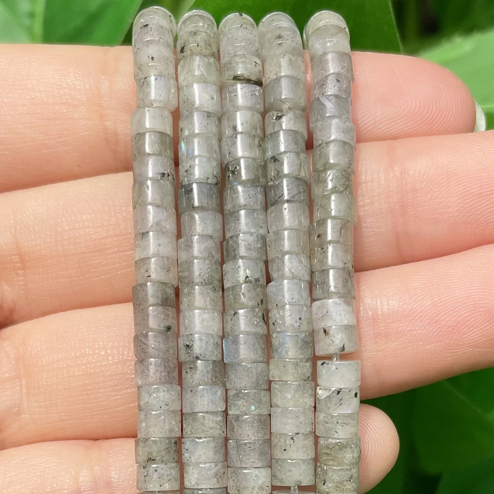 Natural Turquoises Quartz Lapis Lazuli Rondelle Spacer Beads 4*2mm Flat Round Disc Stone Beads for Jewelry DIY Making Bracelet