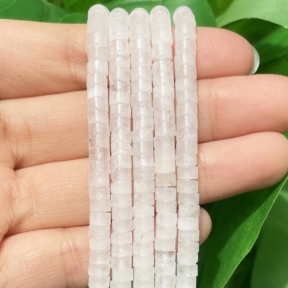 Natural Turquoises Quartz Lapis Lazuli Rondelle Spacer Beads 4*2mm Flat Round Disc Stone Beads for Jewelry DIY Making Bracelet