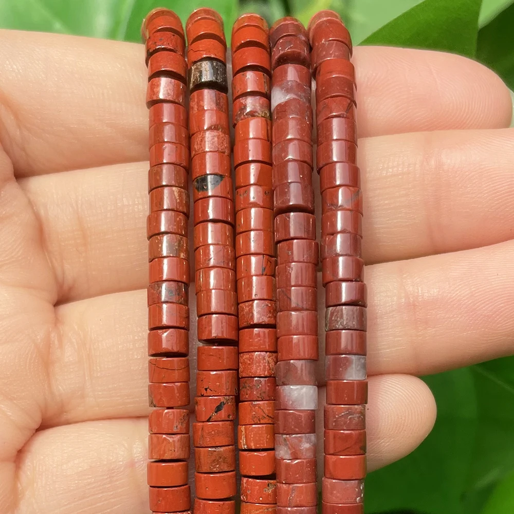 Natural Turquoises Quartz Lapis Lazuli Rondelle Spacer Beads 4*2mm Flat Round Disc Stone Beads for Jewelry DIY Making Bracelet