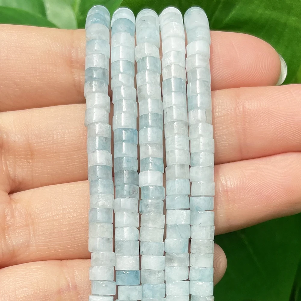 Natural Turquoises Quartz Lapis Lazuli Rondelle Spacer Beads 4*2mm Flat Round Disc Stone Beads for Jewelry DIY Making Bracelet
