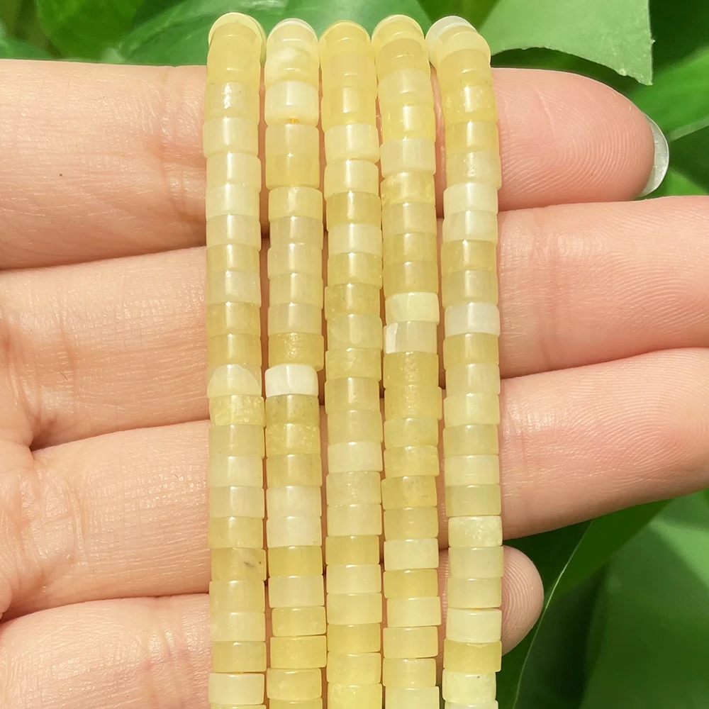Natural Turquoises Quartz Lapis Lazuli Rondelle Spacer Beads 4*2mm Flat Round Disc Stone Beads for Jewelry DIY Making Bracelet
