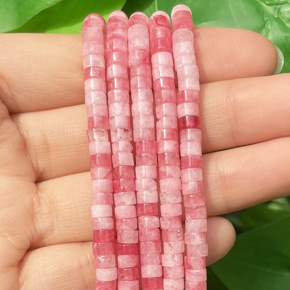 Natural Turquoises Quartz Lapis Lazuli Rondelle Spacer Beads 4*2mm Flat Round Disc Stone Beads for Jewelry DIY Making Bracelet