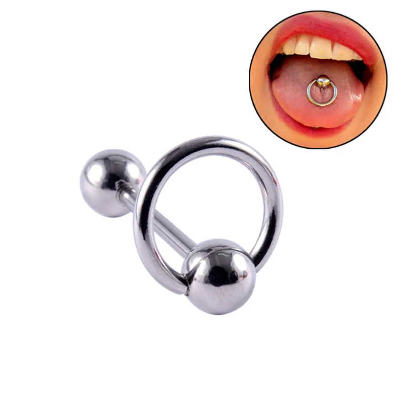 1PC Punk Tongue Nail Middle Finger Surgical Steel Anodizing Prevent Allergic Tongue Barbells Sexy Unisex Body Piercing Jewelry