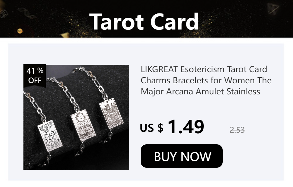 LIKGREAT Tarot Card Charms Bracelets for Women Men The Major Arcana Amulet Stainless Steel Classic Tarot Wrist Jewelry Gifts