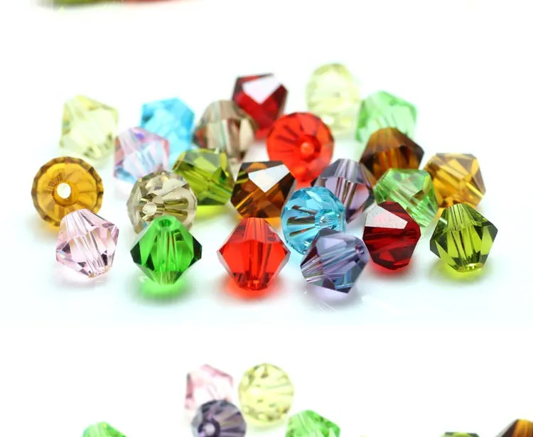 Czech Bicone Black 2/3/4/5/6/8/10mm Faceted Glass Crystal Bead for Crafts Jewelry Making Charms Accessories Needlework Wholesale
