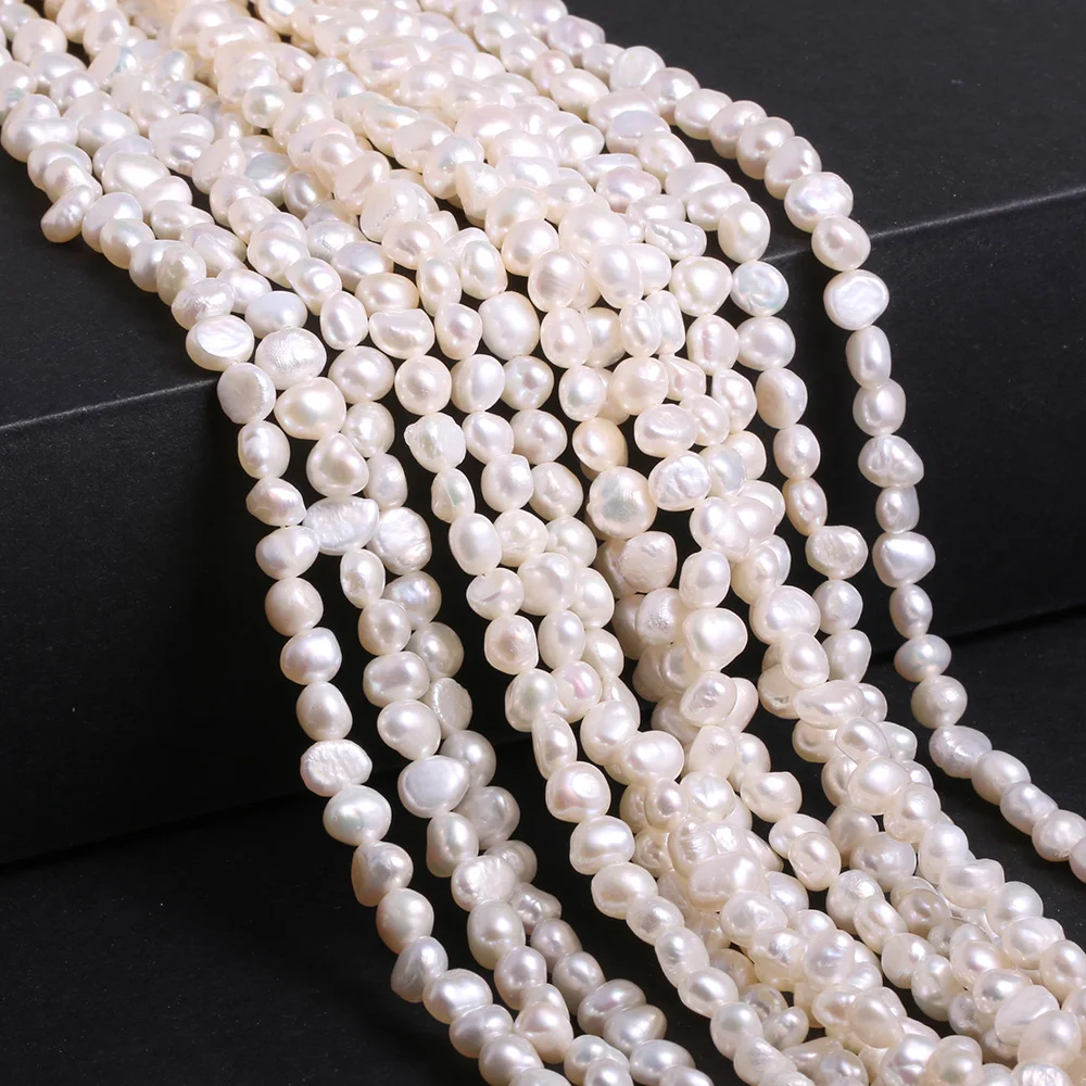 Natural Freshwater Pearl Baroque White pink Irregular Beads for Jewelry Making DIY Earrings Bracelet Necklace Accessories