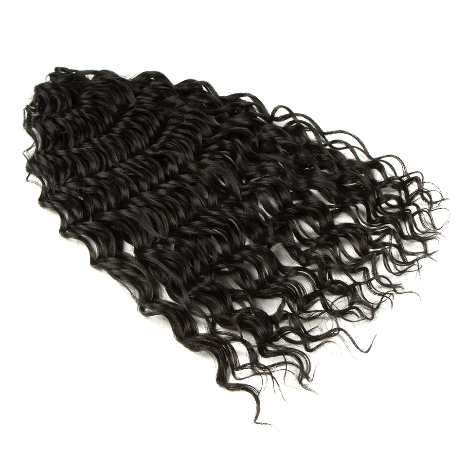 FASHION IDOL Deep Wave Twist Crochet Hair Synthetic Afro Curly Crochet Braids Ombre Orange Braiding Hair Extensions For Women
