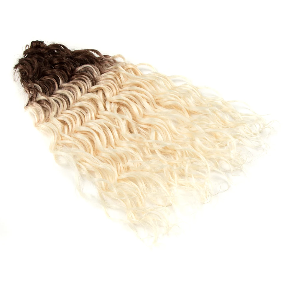 FASHION IDOL Deep Wave Twist Crochet Hair Synthetic Afro Curly Crochet Braids Ombre Orange Braiding Hair Extensions For Women
