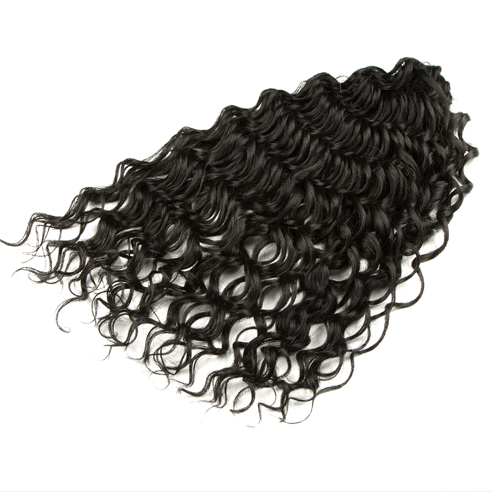 FASHION IDOL Deep Wave Twist Crochet Hair Synthetic Afro Curly Crochet Braids Ombre Orange Braiding Hair Extensions For Women