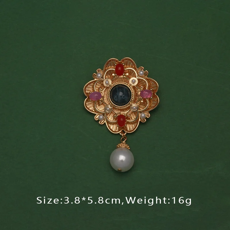 Baroque French Retro Pearl Exquisite Brooch Pin Summer Skirt Badge Bag Brooches For Woman Party Accessories