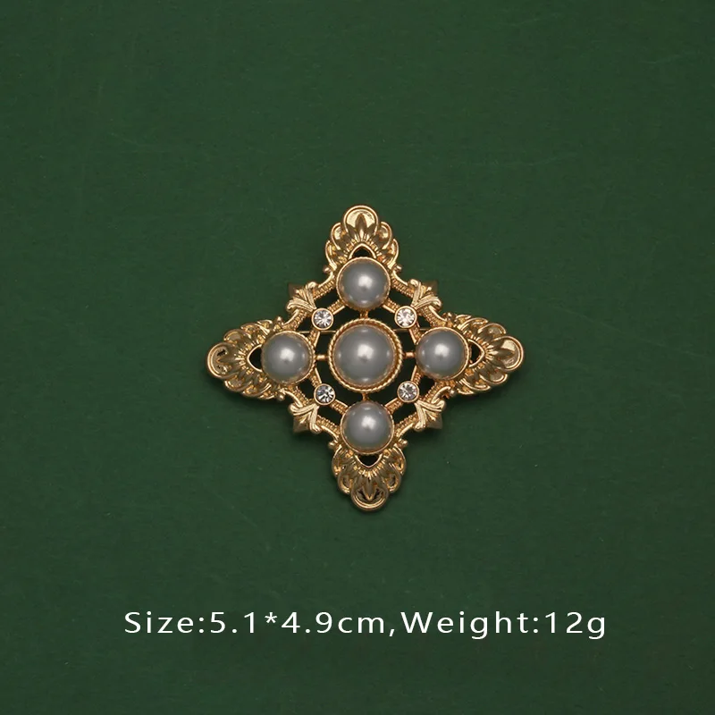 Baroque French Retro Pearl Exquisite Brooch Pin Summer Skirt Badge Bag Brooches For Woman Party Accessories