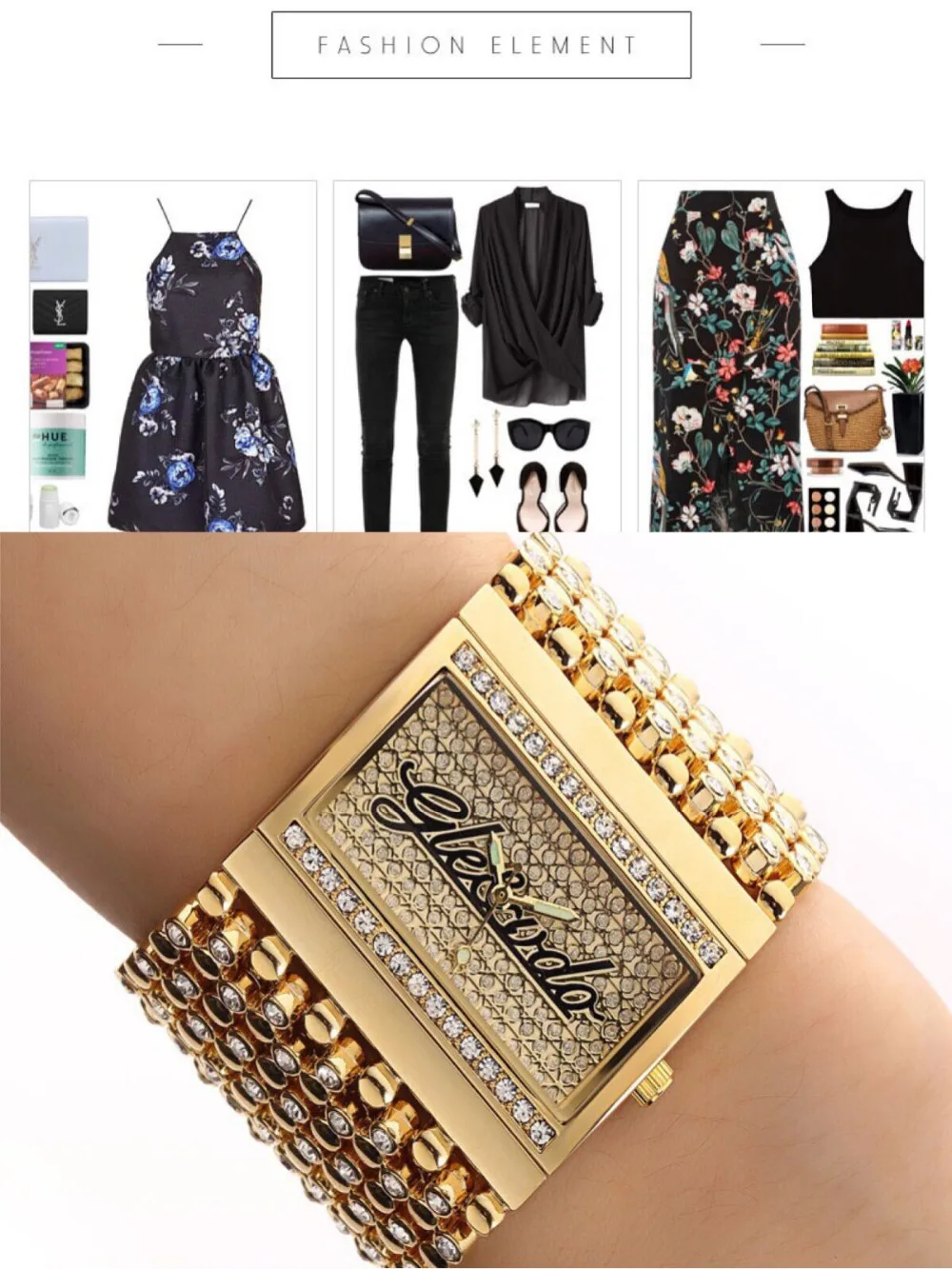 G&D Watch For Women  Quartz Analog Casual Watch Gold Watch Quartz Simple Clock Relogio Feminino Reloj Mujer Montre