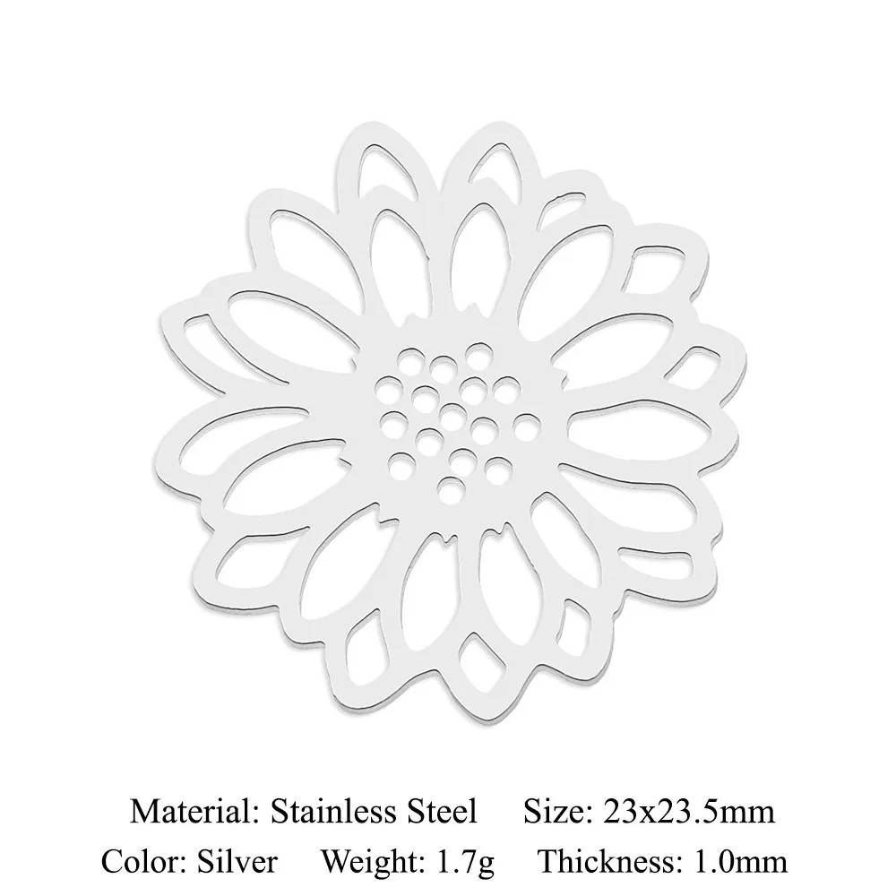 10pcs/lot 316 Stainless Steel Evil Eye Lotus DIY Earring Pendant Wholesale Jewelry Charms Angel Wing Yoga Tree of Life Custom