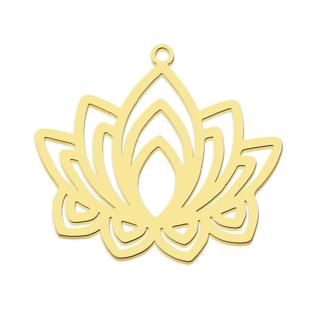 10pcs/lot 316 Stainless Steel Evil Eye Lotus DIY Earring Pendant Wholesale Jewelry Charms Angel Wing Yoga Tree of Life Custom