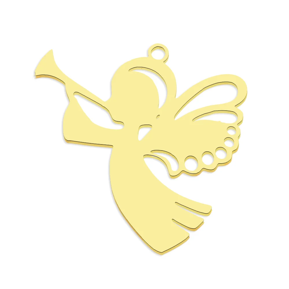 10pcs/lot 316 Stainless Steel Evil Eye Lotus DIY Earring Pendant Wholesale Jewelry Charms Angel Wing Yoga Tree of Life Custom