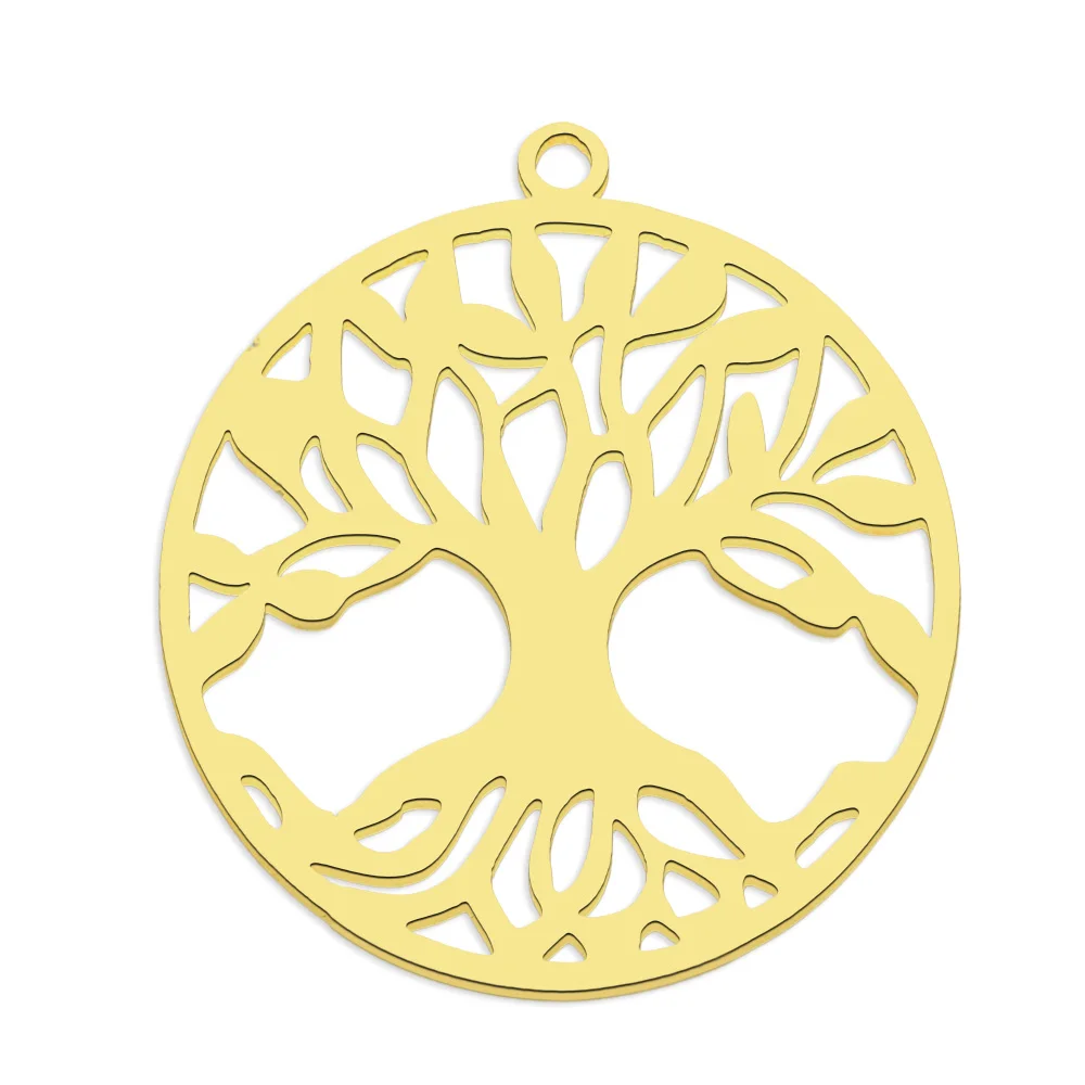 10pcs/lot 316 Stainless Steel Evil Eye Lotus DIY Earring Pendant Wholesale Jewelry Charms Angel Wing Yoga Tree of Life Custom