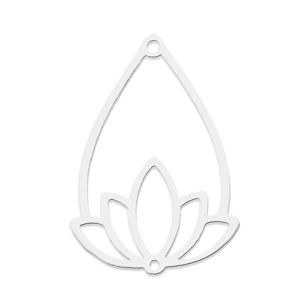 10pcs/lot 316 Stainless Steel Evil Eye Lotus DIY Earring Pendant Wholesale Jewelry Charms Angel Wing Yoga Tree of Life Custom