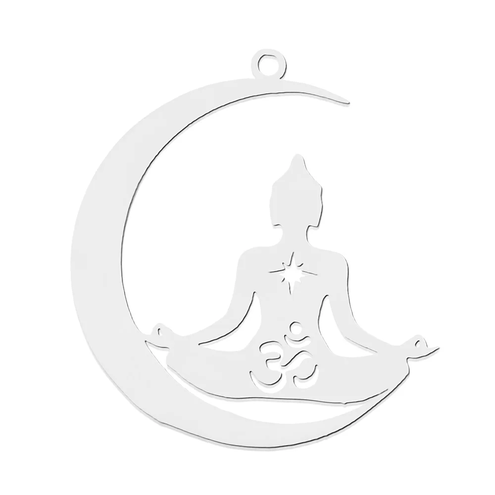 10pcs/lot 316 Stainless Steel Evil Eye Lotus DIY Earring Pendant Wholesale Jewelry Charms Angel Wing Yoga Tree of Life Custom