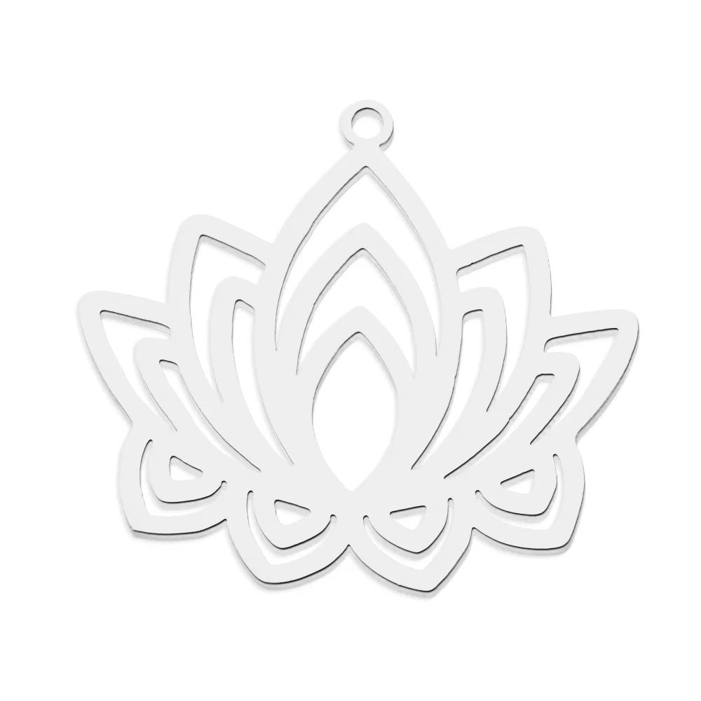 10pcs/lot 316 Stainless Steel Evil Eye Lotus DIY Earring Pendant Wholesale Jewelry Charms Angel Wing Yoga Tree of Life Custom