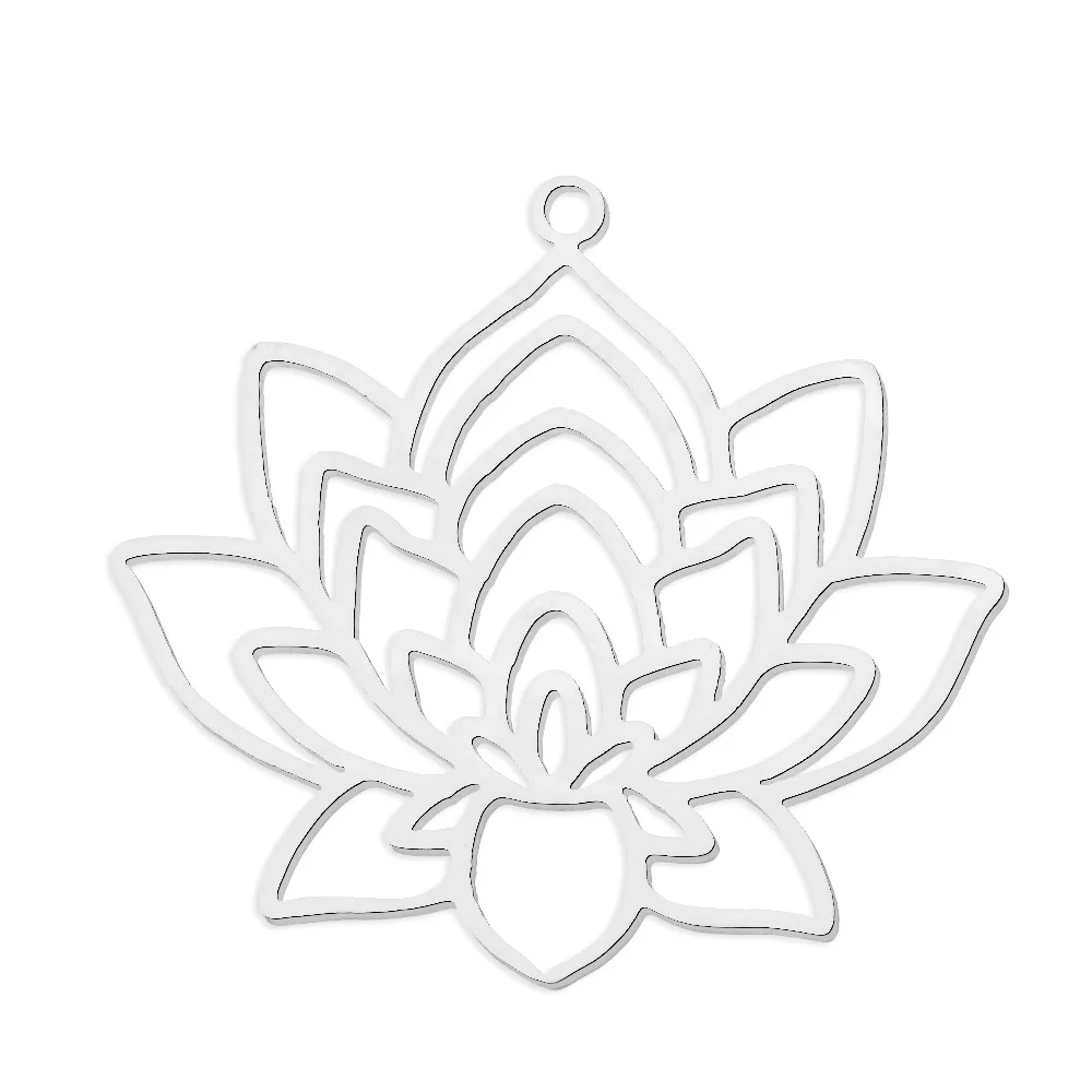10pcs/lot 316 Stainless Steel Evil Eye Lotus DIY Earring Pendant Wholesale Jewelry Charms Angel Wing Yoga Tree of Life Custom
